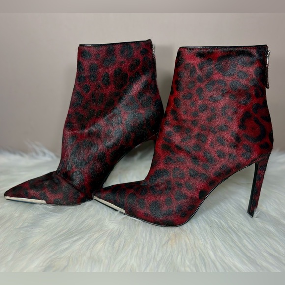 NINE WEST NWOT Calf Hair Zip Boot - Picture 7 of 11